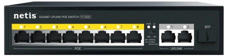 Комутатор Netis P110GH 8xFE PoE, 3xGE (2xUplink, 1xSFP), 120Вт, Некерований - фото 1 Комутатор Netis P110GH 8xFE PoE, 3xGE (2xUplink, 1xSFP), 120Вт, Некерований - фото 1