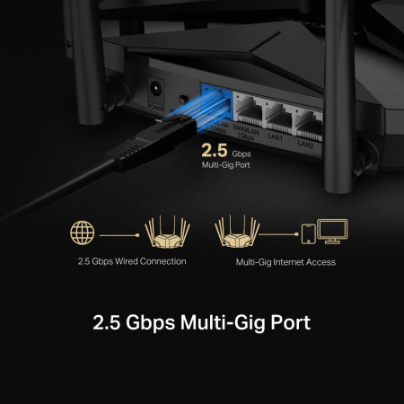 Маршрутизатор MERCUSYS MR90X AX6000, 1x2.5GE WAN/LAN, 1xGE WAN\LAN, 2xGE LAN - фото 4