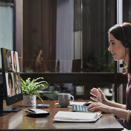 HP Комп'ютер персональний моноблок ProOne 440-G9 23.8" FHD IPS AG, Intel i5-12400T, 8GB, F256GB+1Tb, UMA, WiFi, кл+м, 2р, DOS, чорний - фото 10