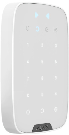 Бездротова сенсорна клавіатура Ajax Keypad Plus, jeweller, бездротовий, білий - фото 4