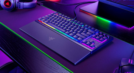 Клавіатура механічна Razer Ornata V3 TKL 84key, Mecha-Membrane Switch, USB-A, EN/UK, RGB, чорний - фото 2