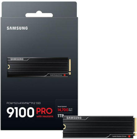 Накопичувач SSD Samsung M.2 1TB PCIe 5.0 9100PRO+ радіатор - фото 12
