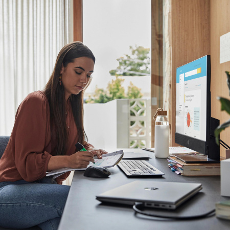 HP Комп'ютер персональний моноблок ProOne 440-G9 23.8" FHD IPS AG, Intel i3-13100T, 8GB, F512GB, UMA, WiFi, кл+м, 3р, DOS, чорний - фото 2