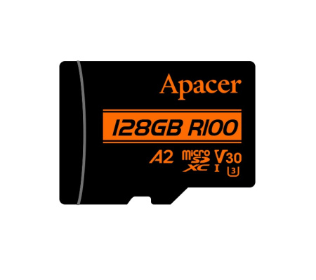 Карта пам'яті Apacer microSD 128GB C10 UHS-I U3 A2 R100/W80MB/s + SD - фото 1