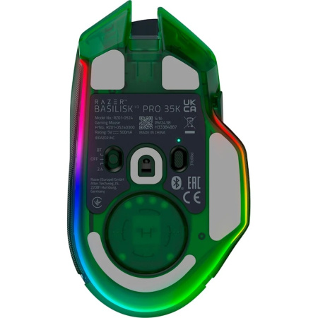Миша Razer Basilisk V3 Pro 35K, RGB, USB-A/WL/BT, Phantom Green Ed. - фото 10