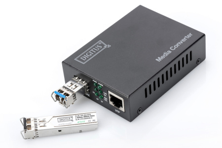 Медіа конвертор DIGITUS Gigabit , RJ45 / SFP - фото 3