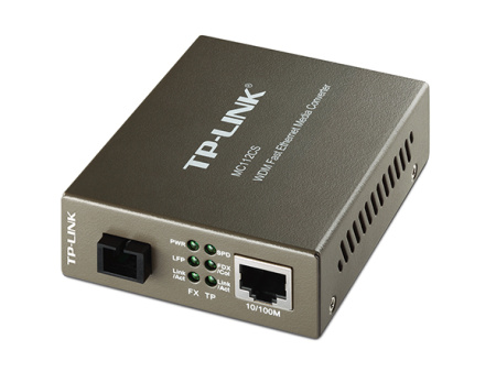 Медіаконвертер TP-LINK MC112CS 1xFE, 100Base-LX, SM, WDM, 20km, SC - фото 1