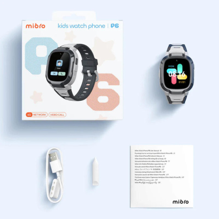 Дитячий годинник-телефон Mibro P6, 1.4", 240x280, GPS, 2MP, 900мА·год, 2АТM, синій - фото 10