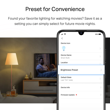 TP-Link Розумна Wi-Fi лампа, з можливістю затемнення Tapo L510E N300 - фото 7