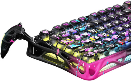 Клавіатура механічна GravaStar Mercury V75 Pro 80keys, Magnetic Jade Gaming, 8K, USB-A, RGB, Neon Graffiti - фото 18 Клавіатура механічна GravaStar Mercury V75 Pro 80keys, Magnetic Jade Gaming, 8K, USB-A, RGB, Neon Graffiti - фото 18
