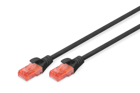 Digitus CAT 6 UTP[Патч-корд CAT 6 UTP, 2м, AWG 26/7, Cu, LSZH, чорний] - фото 1