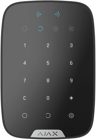Бездротова сенсорна клавіатура Ajax Keypad Plus, jeweller, бездротовий, чорний (26077.83.BL1) - фото 1