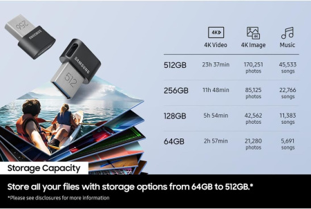 Накопичувач Samsung 512GB USB 3.1 Type-A Fit Plus - фото 3