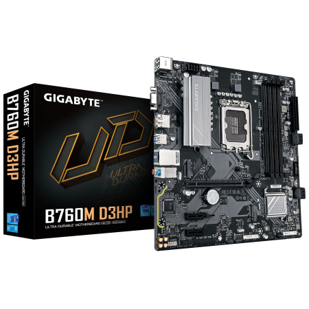Материнська плата GIGABYTE B760M D3HP s1700 B760 4xDDR5 M.2 HDMI D-Sub mATX - фото 4