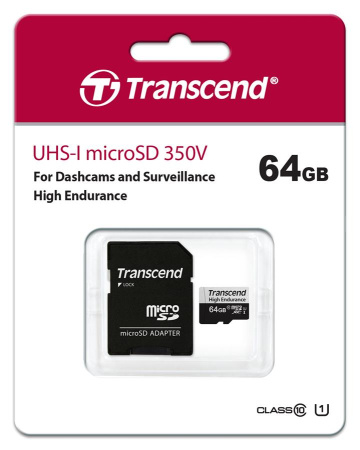 Карта пам'яті Transcend microSD   64GB C10 UHS-I U1 High Endurance (85TB) - фото 3