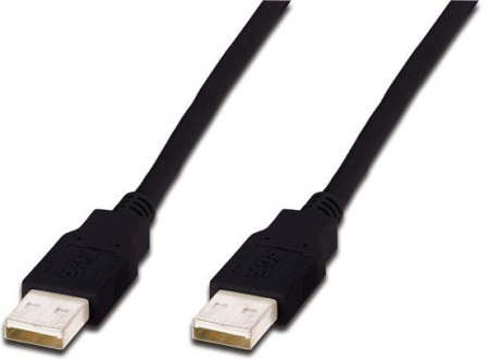 Кабель DIGITUS USB-A (M/M) заряджання/синхронізації, 1.8м, чорний - фото 1
