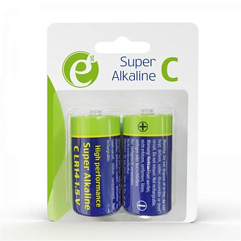 Батарейка EnerGenie Super Alkaline C/LR14 BL 2 шт Батарейка EnerGenie Super Alkaline C/LR14 BL 2 шт