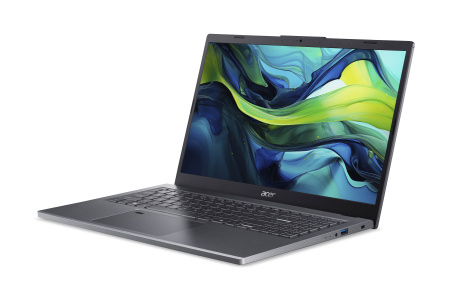 Ноутбук Acer Aspire 15 A15-51M 15.6" FHD IPS, Intel i7-13620H, 16GB, F1TB, UMA, Lin, сірий - фото 4