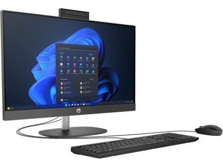 HP Комп'ютер персональний моноблок 240-G10 23.8" FHD IPS AG, Intel N300, 8GB, F512GB, UMA, WiFi, кл+м, 3р, Win11P, чорний - фото 2