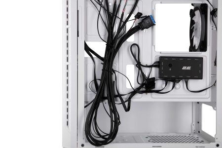 Корпус 2E GAMING Calleo GB700W без БЖ, 2xUSB3.0, 1xUSB2.0, 4x120мм ARGB, VGA 320мм, LCS ready, контролер з пультом, TG Side Window, mATX, білий - фото 22