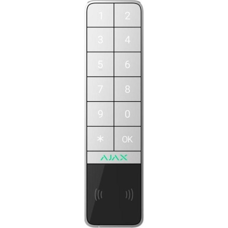 Бездротова зовнішня клавіатура Ajax KeyPad Outdoor Jeweller, біла - фото 1