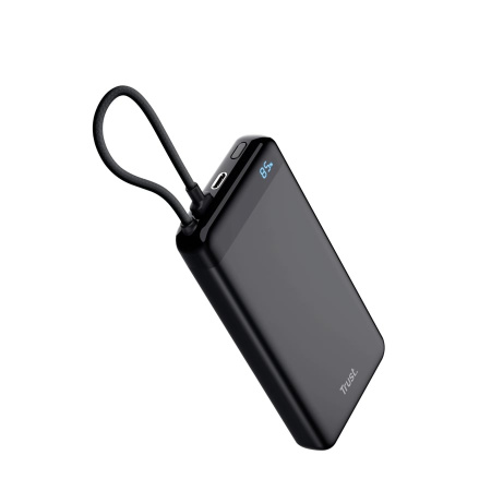 Акумулятор портативний літій-іонний power bank Trust Fiera, 20000мА·год, 2хUSB-C, 20W, PD/QC 3.0, чорний - фото 4