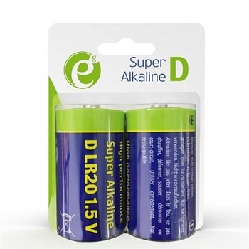 Батарейка EnerGenie Super Alkaline D/LR20 BL 2 шт Батарейка EnerGenie Super Alkaline D/LR20 BL 2 шт