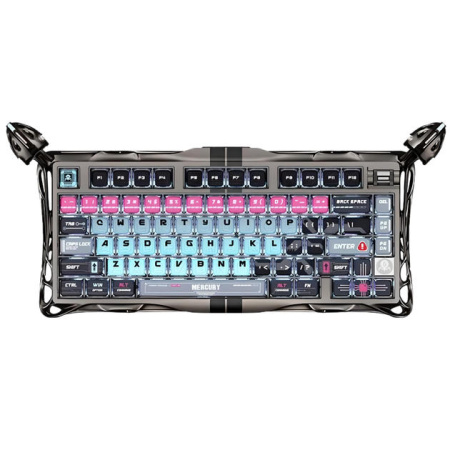 Клавіатура механічна GravaStar Mercury V75 Pro 80keys, Magnetic Jade Gaming, 8K, USB-A, RGB, Cyberpunk - фото 1