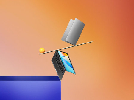 Ноутбук ASUS Vivobook S 14 M3407HA-SF079 14" WUXGA OLED, AMD R5-220, 16GB, F512GB, UMA, NoOS, Сріблястий - фото 2