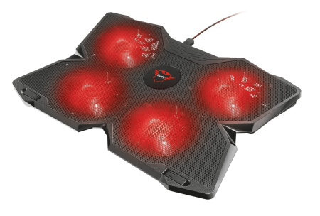 Підставка для ноутбука Trust GXT 278 Yozu, до 17.3", RED LED, чорний - фото 2