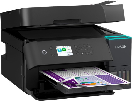 БФП ink color A4 Epson EcoTank L6370 35_23 ppm DADF Duplex USB Ethernet Wi-Fi 4 inks Black Pigment - фото 2