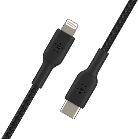 Кабель Belkin USB-C > Lightning заряджання/синхронізації 30Вт PD, 1м, плетений, чорний - фото 4