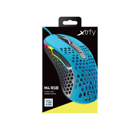 Миша Xtrfy M4, USB-A, RGB, Miami Blue - фото 14