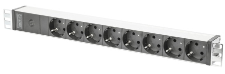 Digitus Пристрій розподілу електроживлення 1U, 8xSchuko, 10A, 250V, запобіжник, вилка C14 - фото 1 Digitus Пристрій розподілу електроживлення 1U, 8xSchuko, 10A, 250V, запобіжник, вилка C14 - фото 1