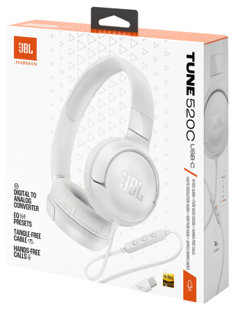 Гарнітура JBL TUNE 520C White (JBLT520CWHT)  - фото 5