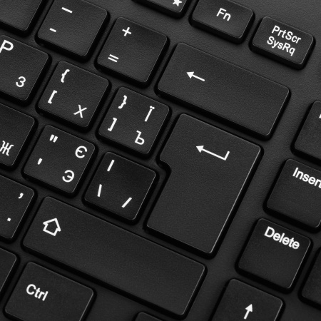 Клавіатура мембранна HP 220, 104key, WL, EN/UK, чорний - фото 7