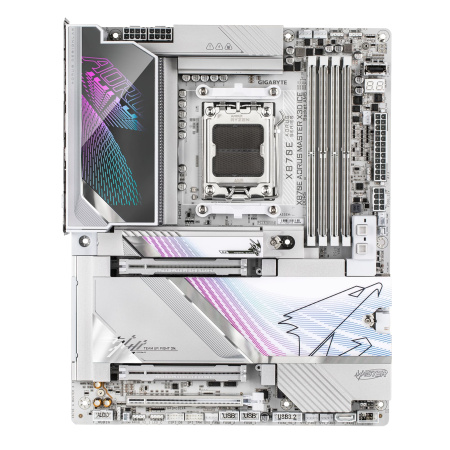 Материнська плата GIGABYTE X870E A MASTER X3D ICE sAM5 X870 4xDDR5 M.2 Wi-Fi BT HDMI DP ATX - фото 1