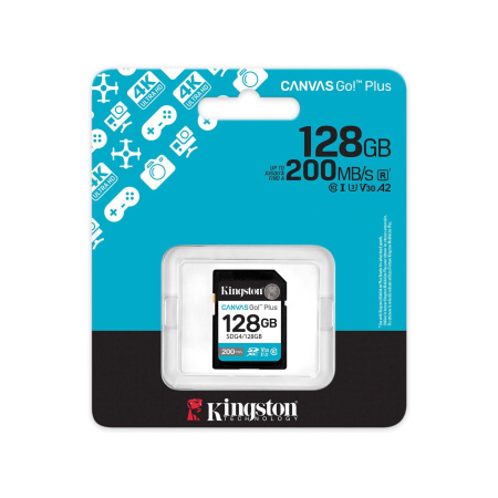 Kingston Карта пам'яті Kingston SD 128GB C10 UHS-I U3 V30 R200MB/s - фото 3