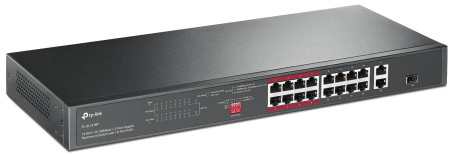 Комутатор TP-LINK TL-SL1218P 16xFE (16xPoE), 2xSFP, 150Вт, Некерований - фото 2
