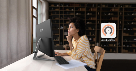 Acer Комп'ютер персональний моноблок Aspire C24-1800 23.8" FHD, Intel i5-12450H, 16GB, F1024GB, UMA, WiFi, кл+м, без ОС, чорний - фото 2