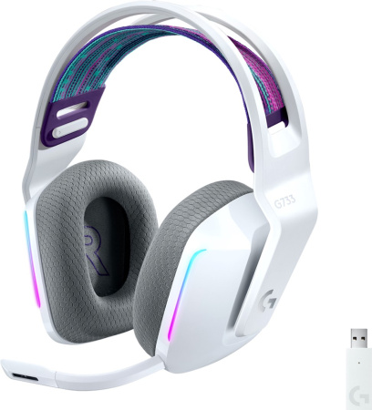 Гарнітура Logitech G733 Lightspeed Wireless RGB White - фото 3