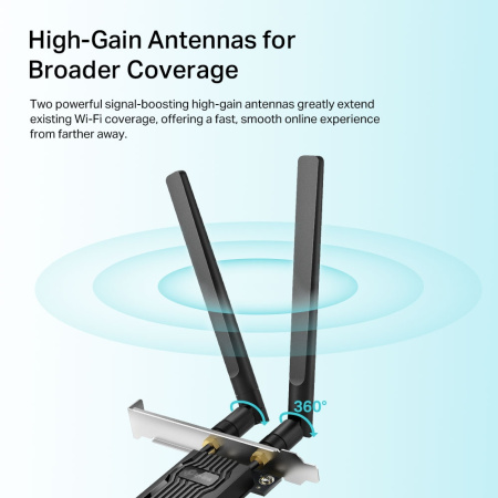 Адаптер WiFi TP-LINK Archer TX20E AX1800, PCI-Express x1, BT5.2 - фото 4