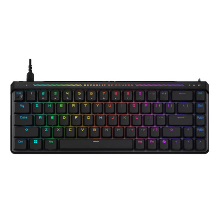 Клавіатура механічна ASUS ROG Falchion Ace HFX, 68key, HFX Magnetic Switches, USB-A, EN/UK, RGB, чорний - фото 1