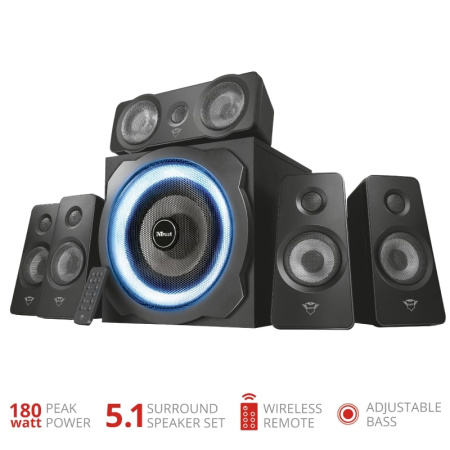 Акустична система Trust GXT 658 Tytan 5.1, 90Вт, AUX, чорний - фото 11