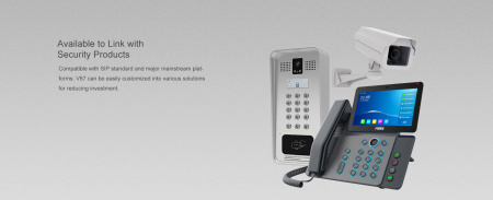 Fanvil Телефон IP V67 2xGE LAN, 1xUSB-A, BT, WiFi, SIP, VPN, PoE, 7" кольоровий екран, вбудована камера, Android - фото 11