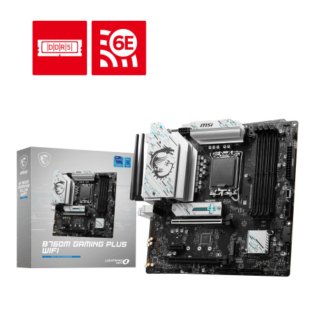 Материнcька плата MSI B760M GAMING PLUS WIFI s1700 B760 4xDDR5 HDMI DP WiFi BT mATX - фото 5 Материнcька плата MSI B760M GAMING PLUS WIFI s1700 B760 4xDDR5 HDMI DP WiFi BT mATX - фото 5