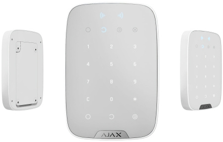 Бездротова сенсорна клавіатура Ajax Keypad Plus, jeweller, бездротовий, білий - фото 5