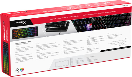 Клавіатура механічна HyperX Alloy Origins 2 65key, Red, USB-A, Hot-Swap, EN/UA, RGB, чорний - фото 8