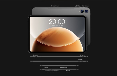 Планшет Teclast T65 13.4" 8ГБ, 128ГБ, LTE, 8000мА•год, Android, сірий - фото 6