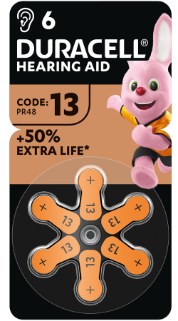 Батарейки для слухових апаратів Duracell розмір 13, 6 шт. - фото 1
